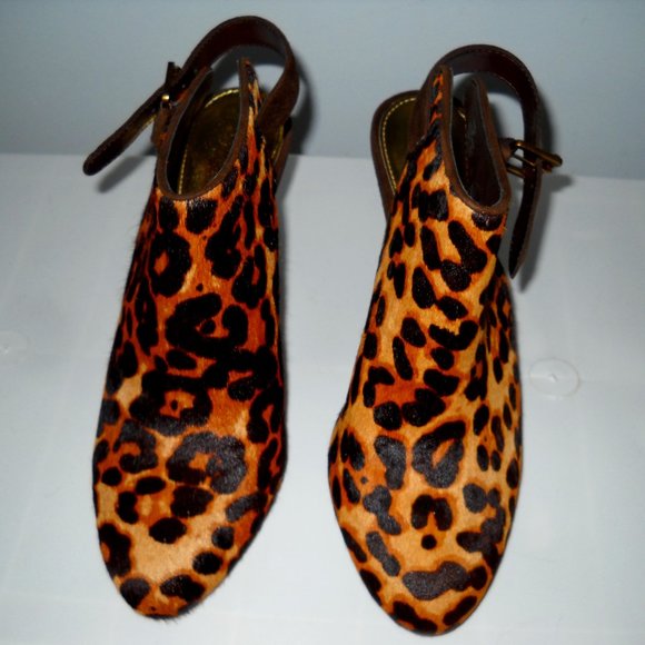 Lauren Ralph Lauren Shoes - Lauren Ralph Lauren Leopard Print Ankle Boot Heels Size 8.5 "New No Tags"